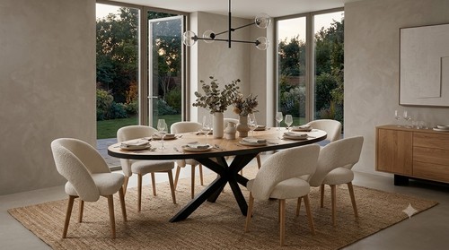 Large oval dining table - oval,