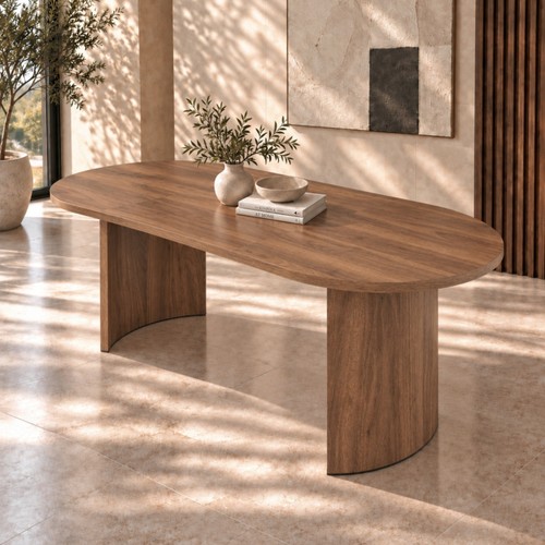 Large oval dining table 200x90 - oval,