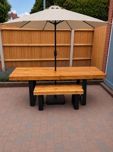 Large garden dining table - 2.4m,