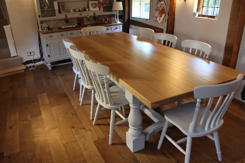 Seater large oak dining - 8,10,