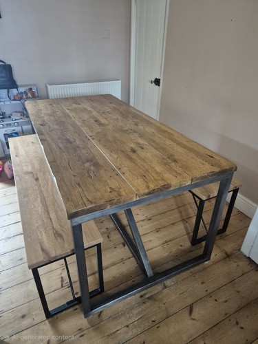Large wooden dining - large, and