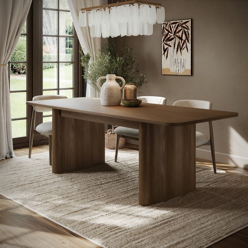 Large walnut extendable - extendable, dining
