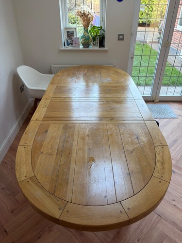 Large solid oak oval extending - solid,
