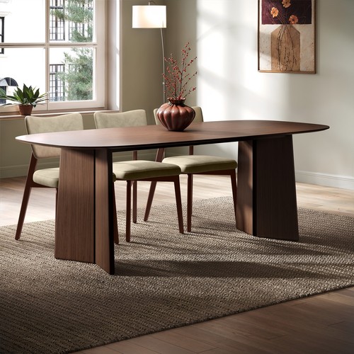 Large walnut dining - walnut,