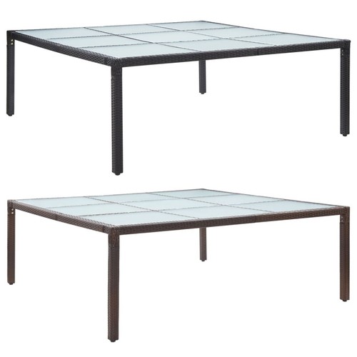 Large rattan dining table - large,